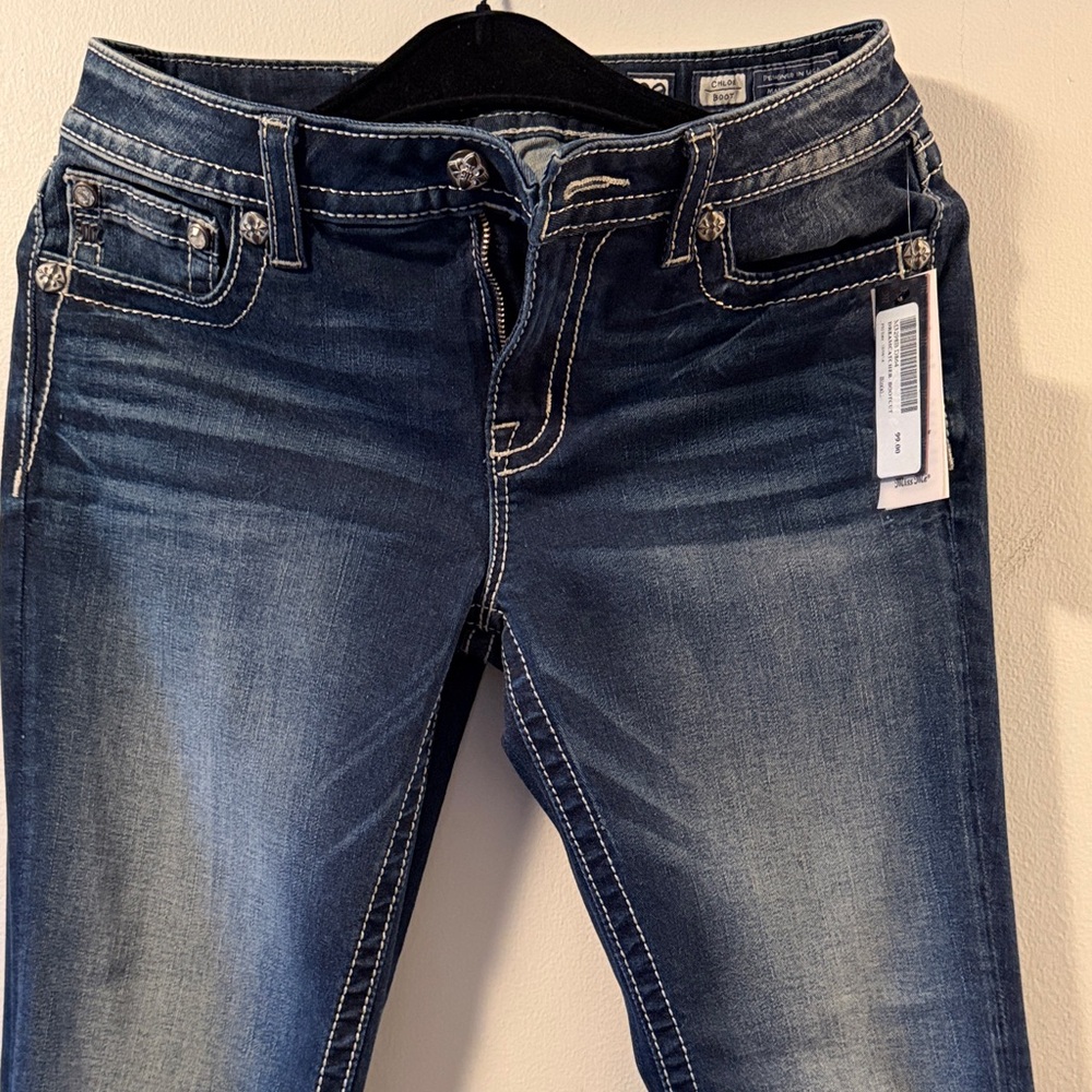 MissMe Stylish Blue Denim Jeans Dreamcatcher boot cut  beautiful rhinestones